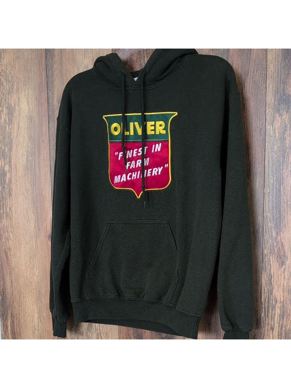Olivers Hunter Green Graphic Hoodie with Vintage Logo S                     M417